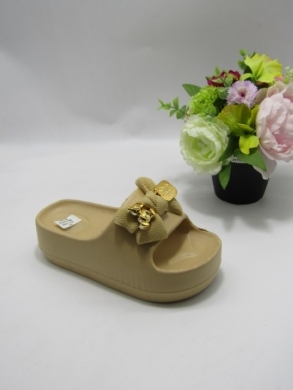 Klapki damskie na koturnie (36-41) DA26 KHAKI