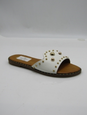 Klapki damskie na płaskim (36-41) CD312 WHITE