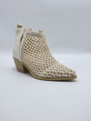 Botki damskie na obcasie (36-41) 7639 BEIGE