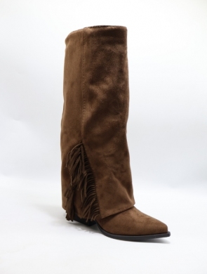 Kozaki damskie na obcasie (36-41) RXJ302 MAROON