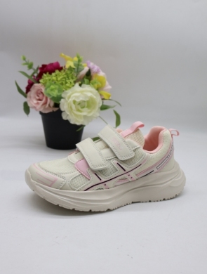 Buty sportowe dziewczęce (32-37) A605 BEIGE/PINK