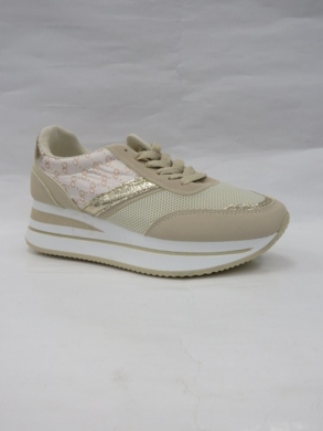 Buty sportowe damskie na płaskim (36-41) 6211-1 BEIGE