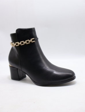 Botki damskie ocieplane na obcasie (36-41) OM5531 BLACK