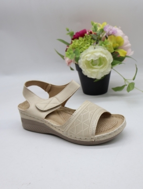 Sandały damskie na koturnie (36-42) 21325-4 BEIGE
