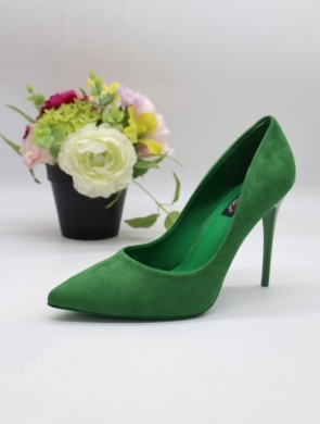 Czółenki damskie na szpilce (36-41) 4503-8 GREEN