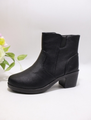 Botki damskie ocieplane na obcasie (36-41) Z2-23 BLACK
