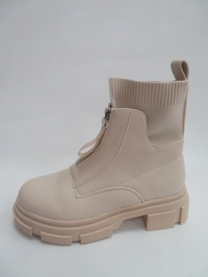 Botki damskie jesienne na płaskim (36-41) 168-321 BEIGE