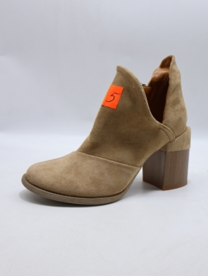 Botki damskie na obcasie (36-41) A5700-63 KHAKI
