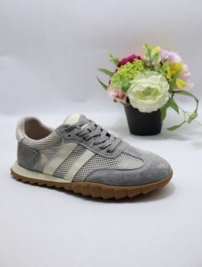 Buty sportowe damskie na płaskim (36-41) A-132 GREY-SKÓRA
