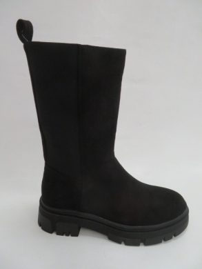 Kozaki damskie jesienne na płaskim (36-41) T260 BLACK