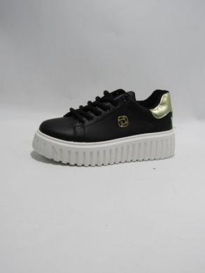 Buty sportowe damskie na płaskim (36-41) YH31 BLACK/GOLD