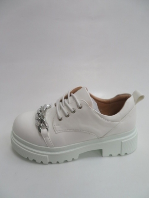 Półbuty damskie na płaskim (36-41) C21-8685 WHITE