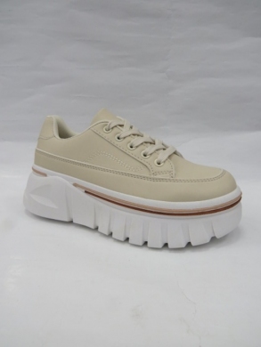 Buty sportowe damskie na płaskim (36-41) A2013 BEIGE