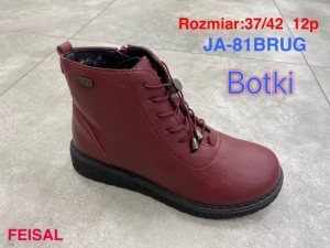 Botki damskie ocieplane na płaskim (37-42) JA-81 BRUG