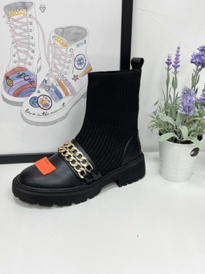 Botki damskie na płaskim (36-41) TOT-105 BLACK
