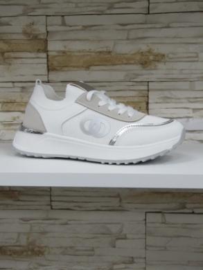Buty sportowe damskie na płaskim (36-41) EV-403 WHITE