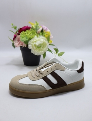 Buty sportowe damskie na płaskim (36-41) WFC-59 WH/BE/BRO