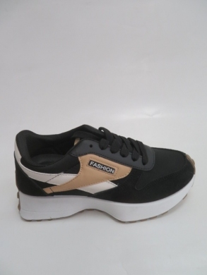 Buty sportowe damskie na płaskim (36-41) AB916 BLACK/KHAKI