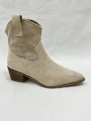 Kozaki damskie na obcasie (36-41) B-829 BEIGE