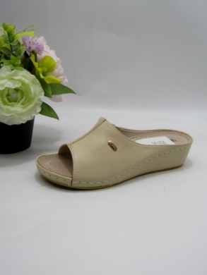 Klapki damskie na koturnie (36-41) 7AA221 BEIGE