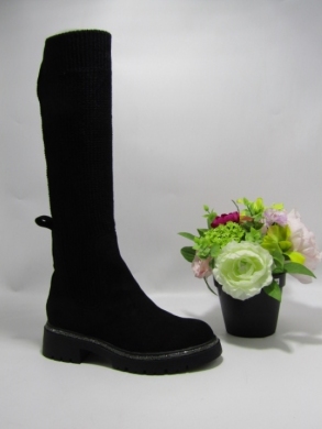 Kozaki damskie na płaskim (36-41) 9511A BLACK
