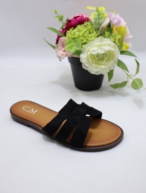 Klapki damskie na płaskim (36-41) 5290 BLACK
