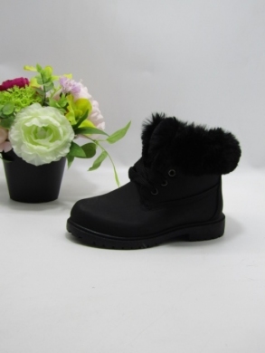 Botki dziewczęce ocieplane (30-35) 7815 BLACK
