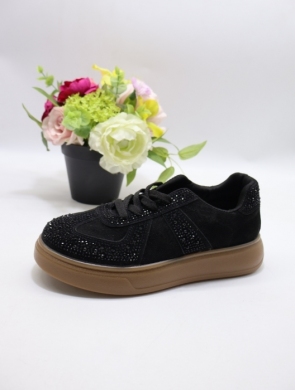 Buty sportowe damskie na płaskim (36-41) WX-185 BLACK