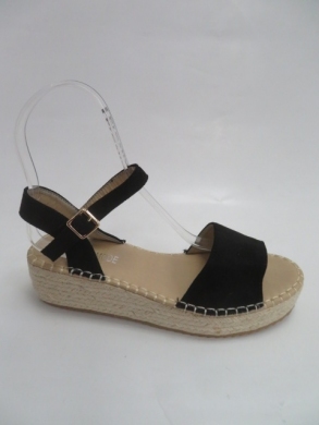 Sandały damskie na koturnie (36-41) QR002 BLACK