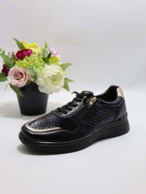 Buty sportowe damskie na płaskim (36-41) BK-610 BLACK