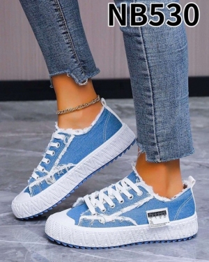 Trampki damskie na płaskim (36-41) NB530 BLUE