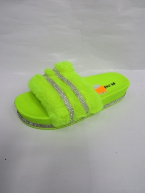 Klapki damskie z futerkiem (36-41) 67011 YELLOW