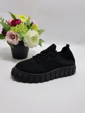 Buty sportowe damskie na płaskim (36-41) LA216 BLACK