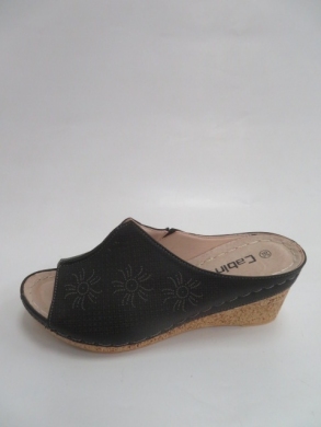 Klapki damskie na koturnie (36-41) C9909-1 BLACK