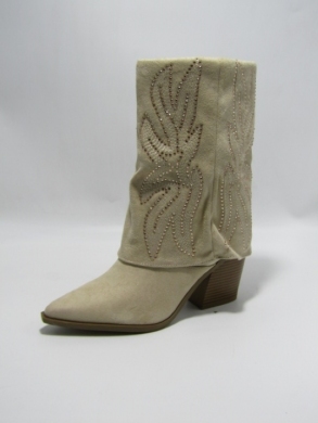 Kozaki damskie na obcasie (36-41) X8356 BEIGE
