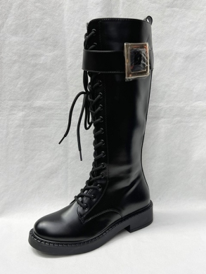 Kozaki damskie ocieplane na płaskim (36-41) JW-139 BLACK