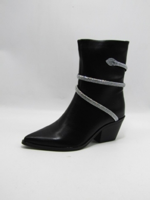 Botki damskie ocieplane na obcasie (36-41) 2023N59 BLACK