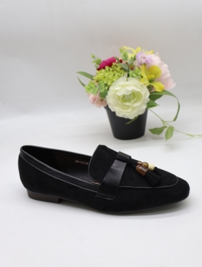 Mokasyny damskie na płaskim (36-41) H8-211 BLACK