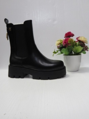 Botki damskie ocieplane na płaskim (36-41) 52058 BLACK