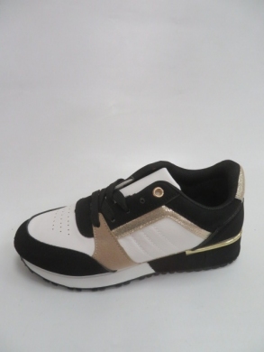 Buty sportowe damskie na płaskim (36-41) YR-85 BLACK/BEIGE