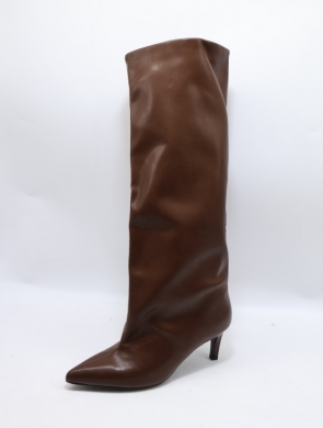 Kozaki damskie na szpilce (36-41) C-370 BROWN