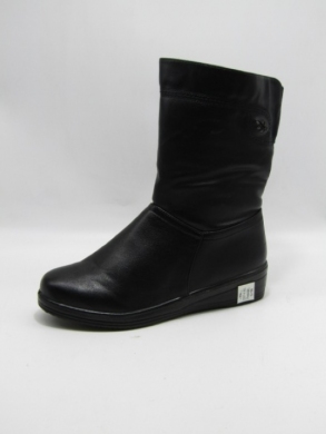 Kozaki damskie ocieplane na płaskim (39-43) 2207-6 BLACK