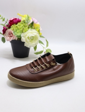 Buty sportowe damskie na płaskim (36-41) 81216-7 BR/KHAKI