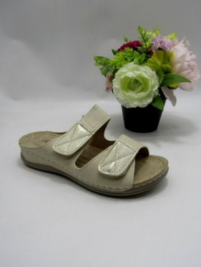 Klapki damskie na płaskim (37-41) 21209 BEIGE