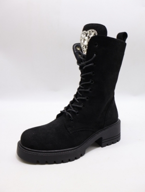 Botki damskie na płaskim (36-41) DE850S BLACK
