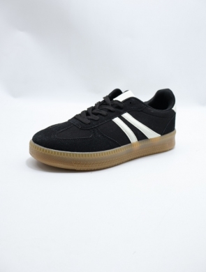 Buty sportowe damskie na płaskim (36-41) L-502 BLACK