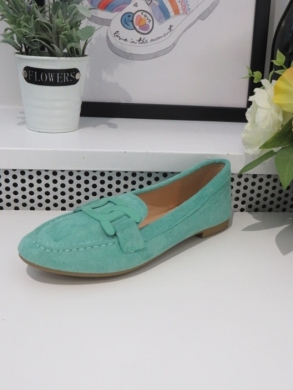Mokasyny damskie na płaskim (36-41) B2211 GREEN