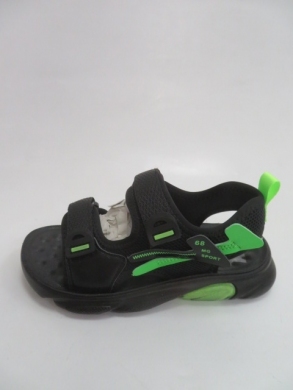 Sandały chłopięce (32-37) D933 BLACK/GREEN