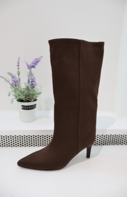 Kozaki damskie na szpilce (36-41) CLS-602 COFFE