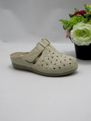 Klapki damskie na koturnie (36-41) 21208-4 BEIGE